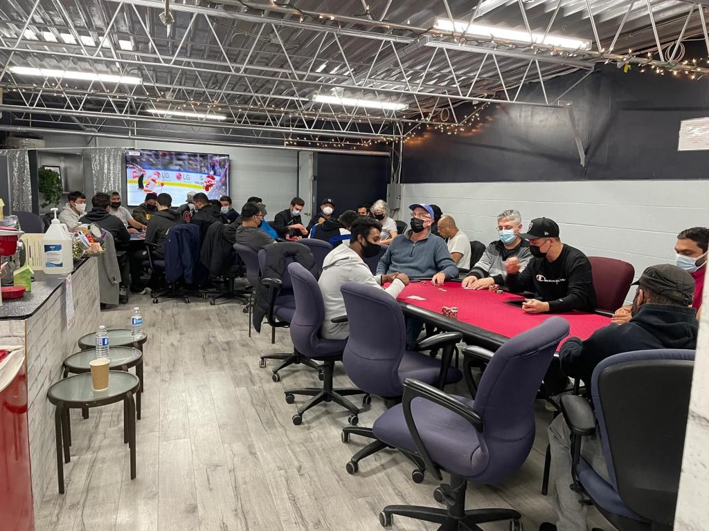 Poker players at Players Inc